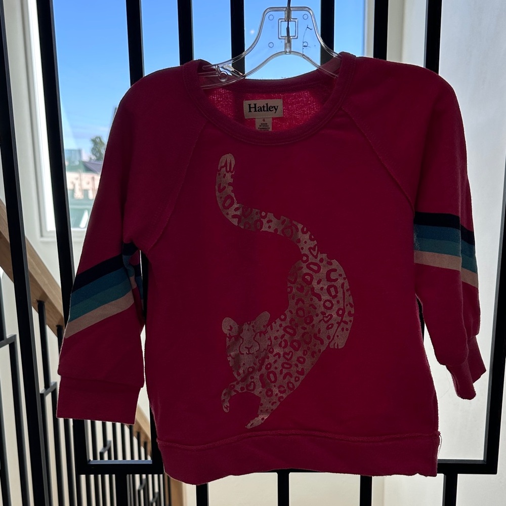 Hatley 4T foil cheetah sweatshirt
